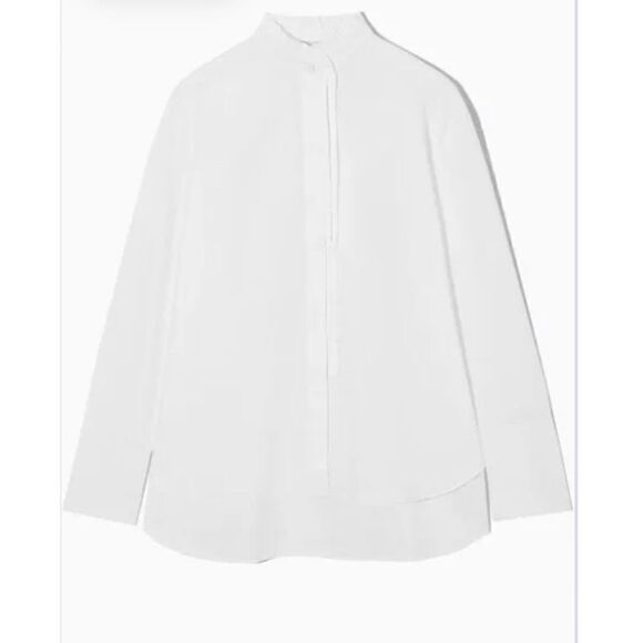 COS Relaxed-Fit
Ruffled Poplin
Shirt - White size 12 - Picture 1 of 7